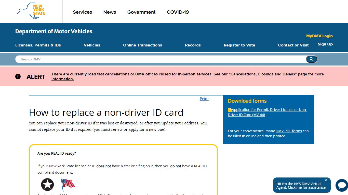 New York DMV | How to replace a non-driver ID card